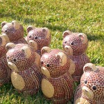 Baers made in ceramic mirco mosaic tiles, Baeren aus micro Keramik Steine