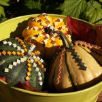 Herbst Kürbisse mit Mosaik