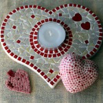 Ale aMosaik Valentinstag Herzen aus Mosaik