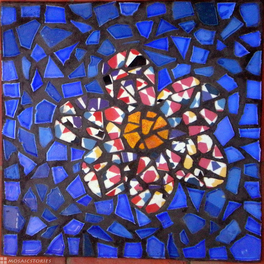 a bit Ceramic tile Flower Japanese Stepping Stone